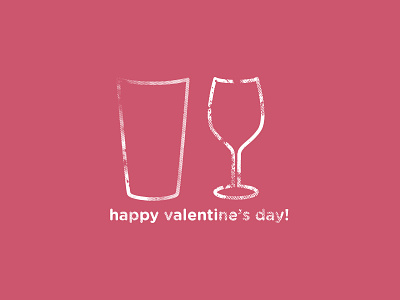 Valentine's Day beer cards craft beer glasses icon love pink valentine valentines day vector wine