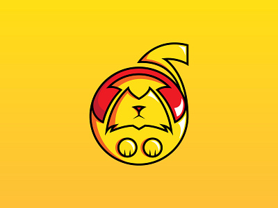 Thunder Cat Music app art cat clean clean design cute design flat graphic design icon illustration illustrator logo vector