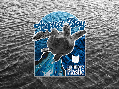 Aqua Boy (Turtle) campaign collage collage art collage design concept art editorial graphic design ocean life ocean life campaign ocean life support save the planet saving planet