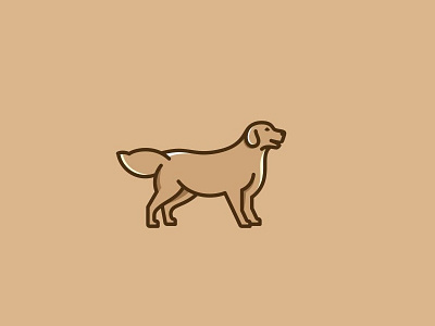 Golden Retriever design logo