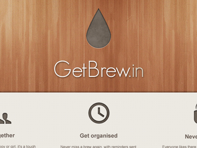 Get Brewin brew coffee drink tea wood