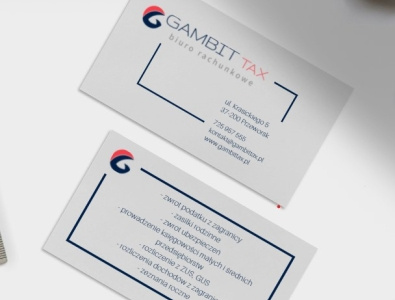 Business card of an accounting office businesscard design illustration logo
