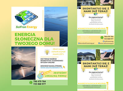 Leaflet PV company branding design illustration leaflet leaflet design