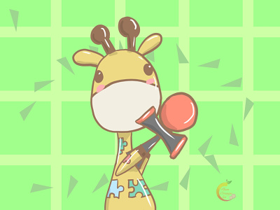 Gabe's toy autism giraffe illustration