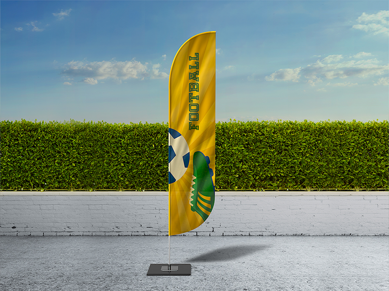 Download Wind Flag Free Mockup / Realistic beach flag mockup For ...