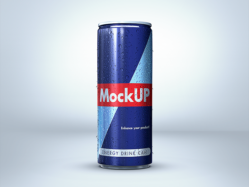 Download Energy Drink Can Mockup by Piotr Szmiłyk on Dribbble