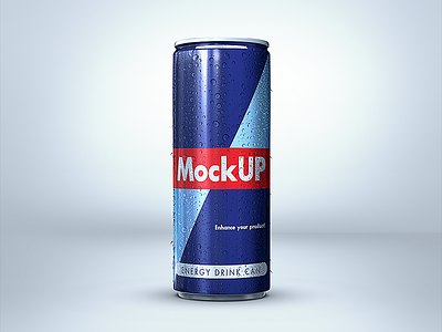 Energy Drink Can Mockup aluminium can mock up can mockup cans carbonated drink drink droplet drops energy energy drink free psd