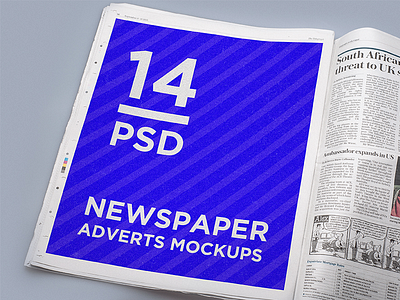 14 Newspaper Adverts Mockups