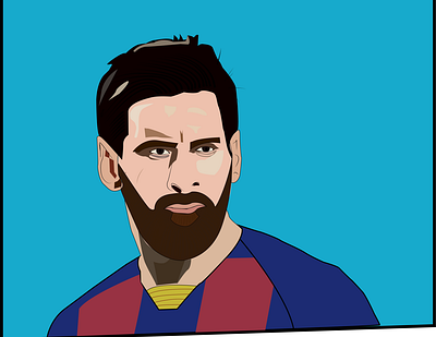 Sportsman Illustration (Messi Illustration) adobe adobe illustrator art behance creative design designer fiverr graphicsdesign illustration illustrator portrait sports vector