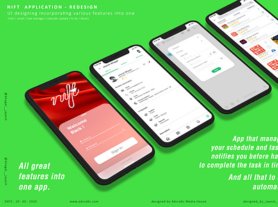 Nift student application redesign ui