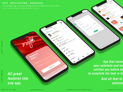 Nift student application redesign