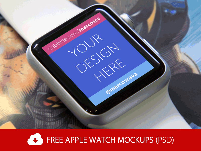 Free Apple Watch Mockups apple black free interface mockup mockups psd template ui ux watch white