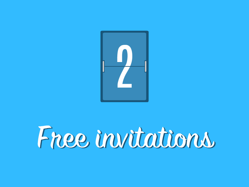 Dribbble two free Invitations contest draft invitations invite join the contest