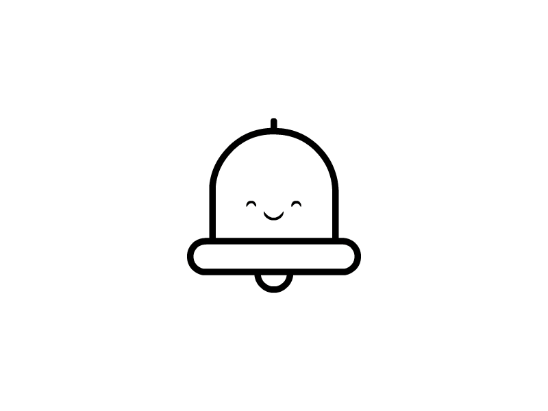 Strikes the bell ! 2d alert animated animation bell gif icon illustration notification strikes