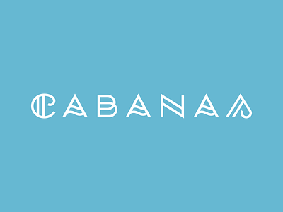 Cabanas Beach Restaurant branding custom identity logo wordmark