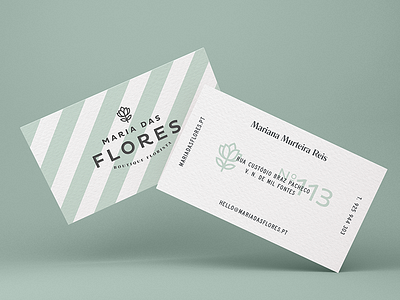 Maria das Flores — Business Card business card florist identity logo visual identity