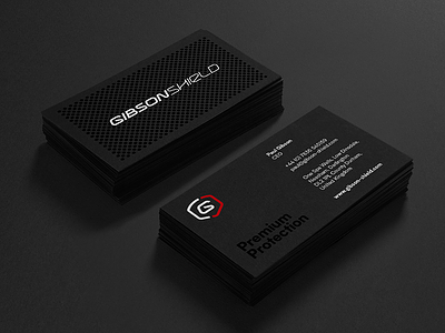 Gibson Shield — Business Cards automotive branding business card business cards ceramic coatings identity logotype racing visual identity