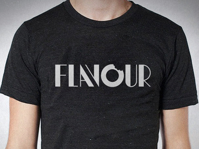 Flavour logo record label t shirt