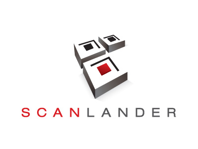 Scanlander Identity logo red scanlander visual identity