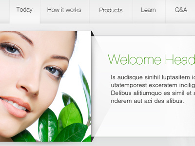 Homepage beauty homepage menu rotator