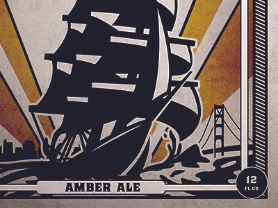 Beer Label amber beer label