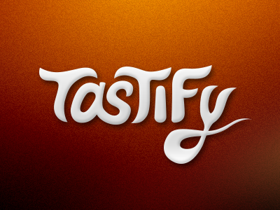 Tatsify food logo script tastify type wordmark