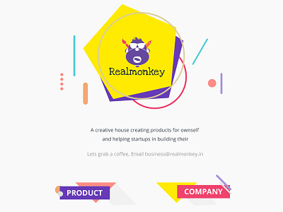 Realmonkey colorful company homepage monkey product website