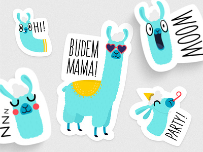 Mascot illustrations for Mamalama branding design graphic design illustration mascot vector