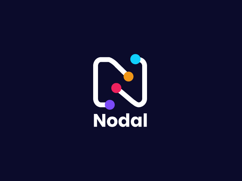 Nodal logo animation animation branding business card circle animation colorful colors dots logo vibrant visual identity