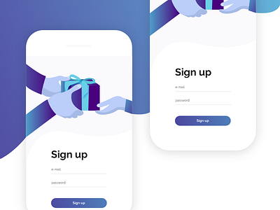 Sign up page for Gifty app