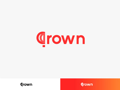 Crown Logo balloon crown dailylogochallange logo minimalistic logo negative space orange