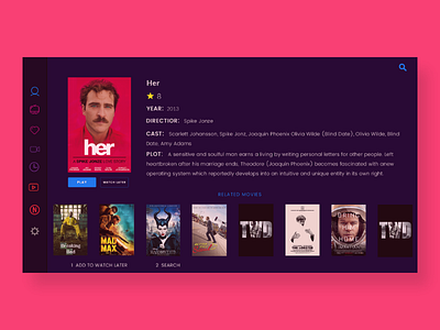 Movie app UI/UX for TV