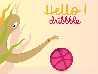 hello dribbble design illustration