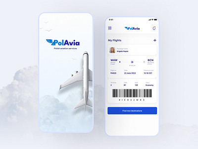 PolAvia: airline app 🛫 airline app app design figma flight booking app mobile mobile app product design ui ui design ux