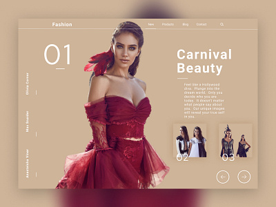 Fashion beauty UX/UI design site