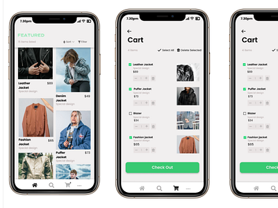 A jacket shopping app