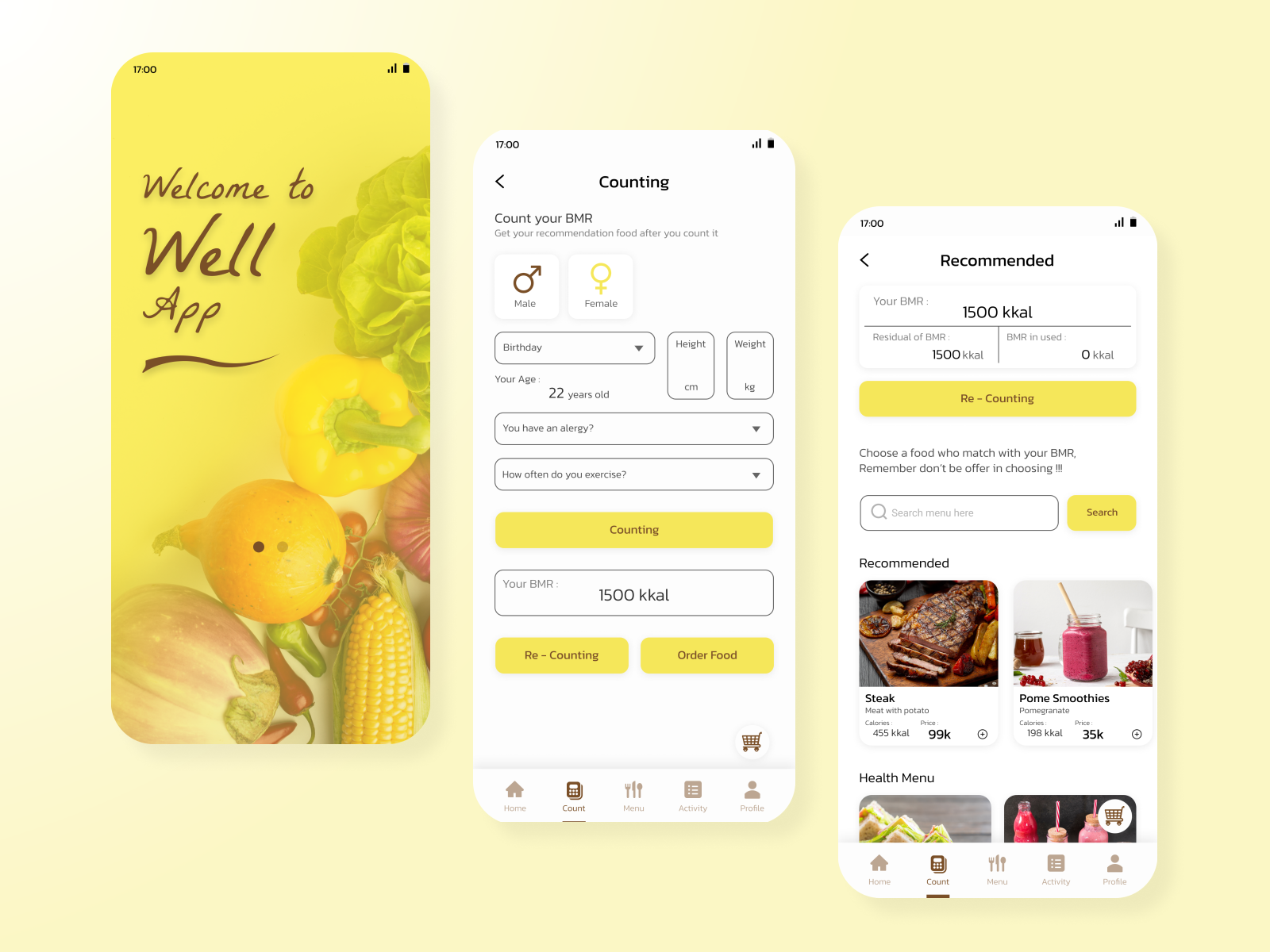 Well App by Bunga Cahya on Dribbble