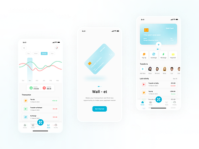 Wall-et app design ui ux