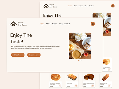 Breads & Cake Websites bread cake dailyapp dailyuiux design design inspiration dribbble figma shop ui uidesign uiux uxdesign web web design website