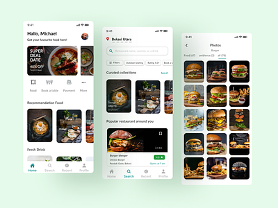 Restaurant App application burger dailyapp design eating fast food food food app mobile app design pizza restaurant restaurant app ui uiux