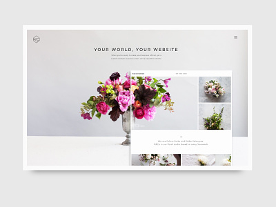 Website Builder Slide floral grid minimal photography template type typography website website builder