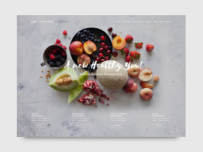 Nutrionist Site Template clean colorful food food website grid minimal photography template type typography website template website theme