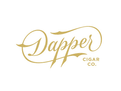 Dappercigar cigars logo script type typography vintage