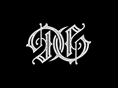 Dan Gretta ambigram blackletter logo monogram