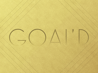 Goal'd gold typography