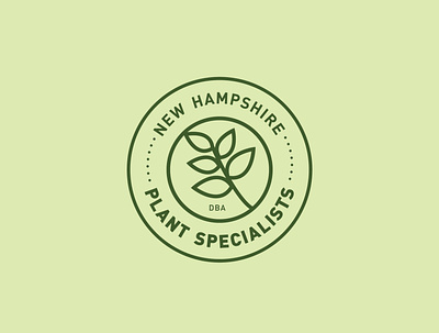 New Logo for NH Plant Specialists branding identity landscape design logo monochrome plants typography