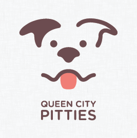 Queen City Pitties Logo cincinnati dog first shot icon logo pitbull puppy queen city