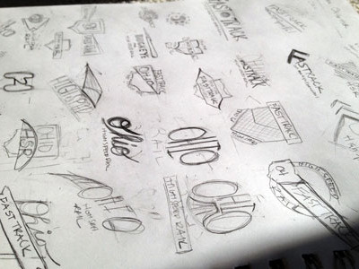 Rough Sketches logo ohio rail sketch train