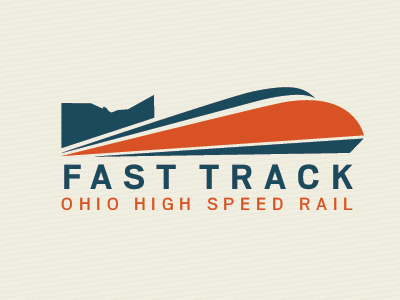 Fast Track Ohio Logo logo ohio rail train