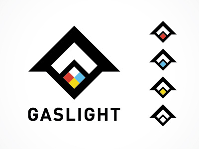 Gaslight Logo code flame gaslight icon logo triangle